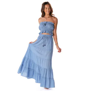 Hovedbilde "Shipwrecked" Maxi Skirt - Denim Blue
