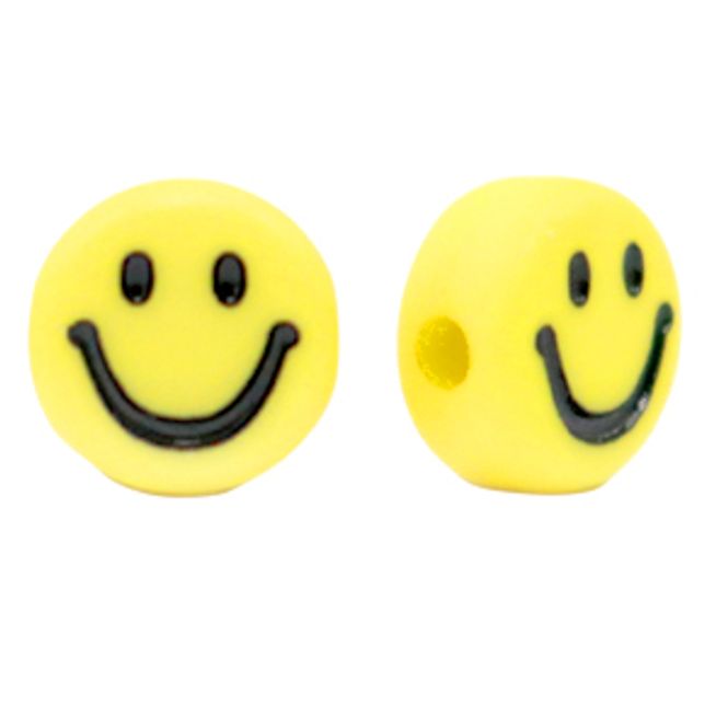 Hovedbilde Gule Akryl Smileys 7 mm