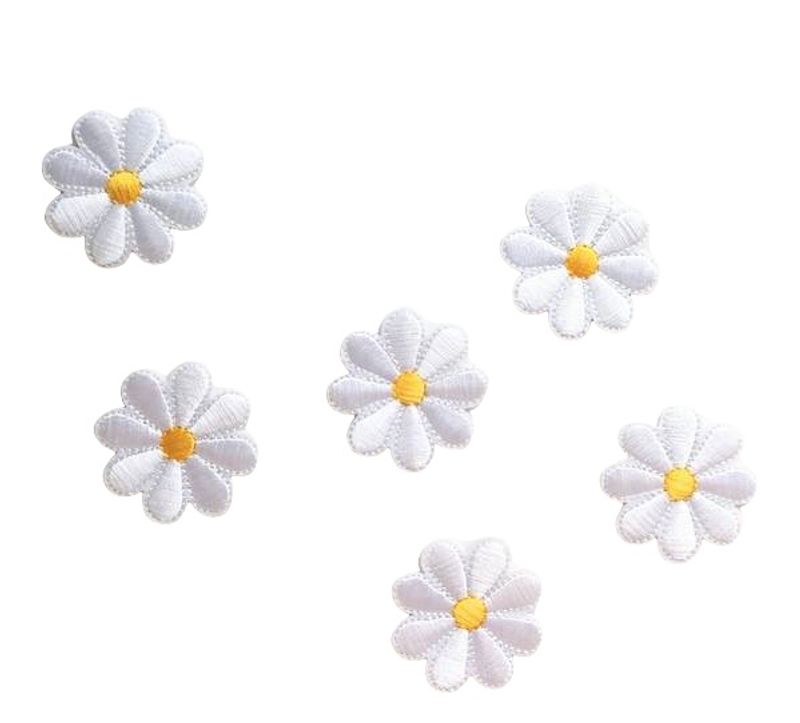 Blomster Patches - Hvit