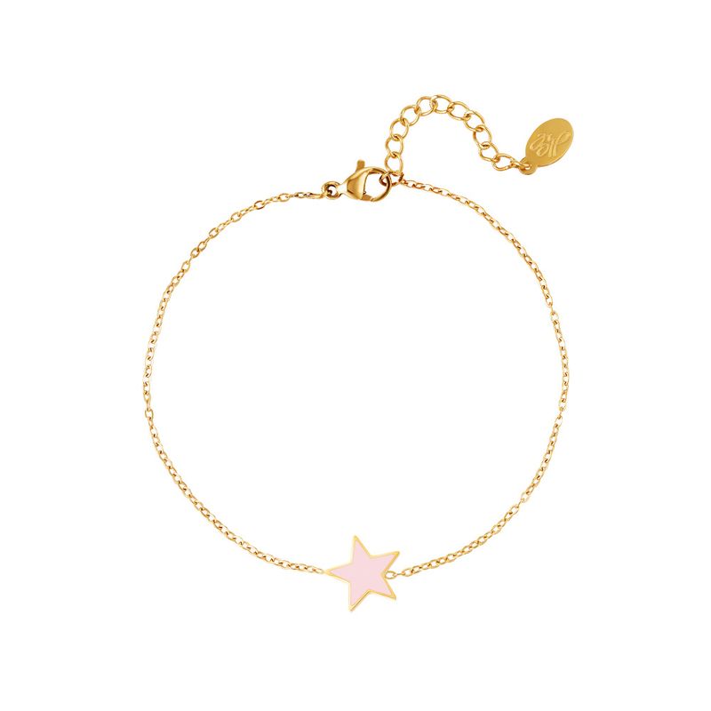 Rosa Stjerne armbånd