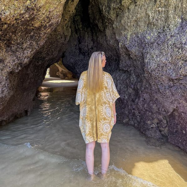 "Amber Coast " Kimono