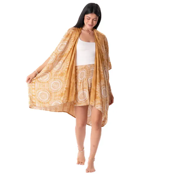 "Amber Coast " Kimono