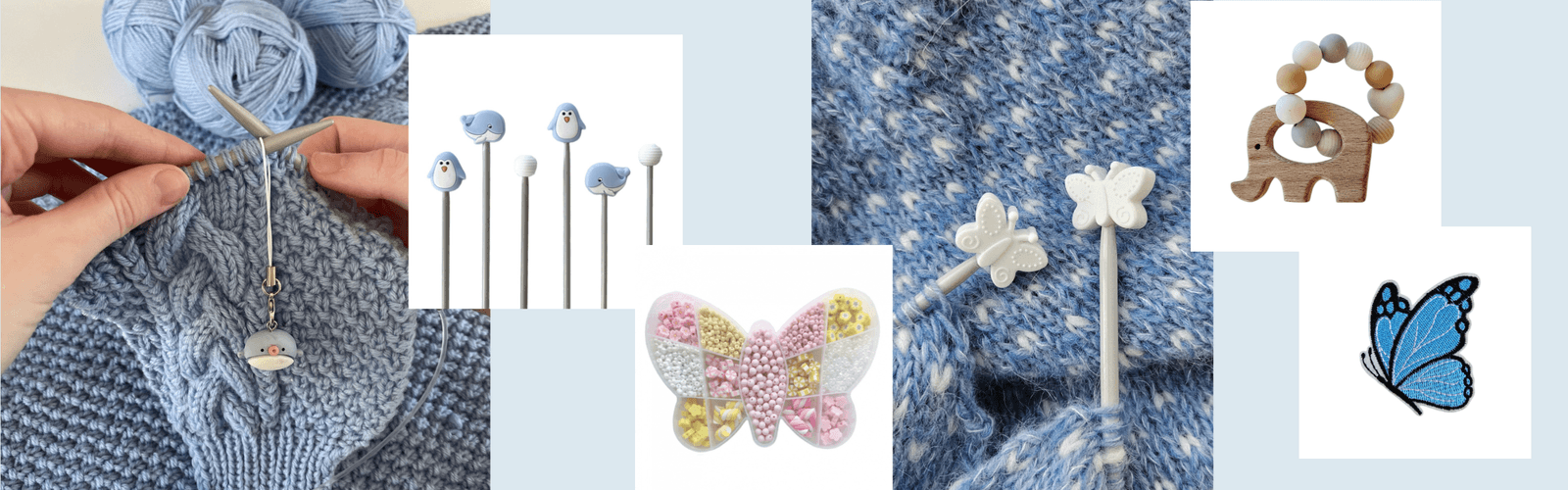 diy kreative  ideer strikk sy strikketilbehør sytilbehør strikkemarkører maskestoppere målebånd synåler knapper knappenåler