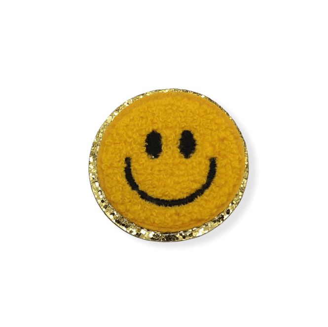 Hovedbilde Chenille Patches -Smiley- Appelsin Gul